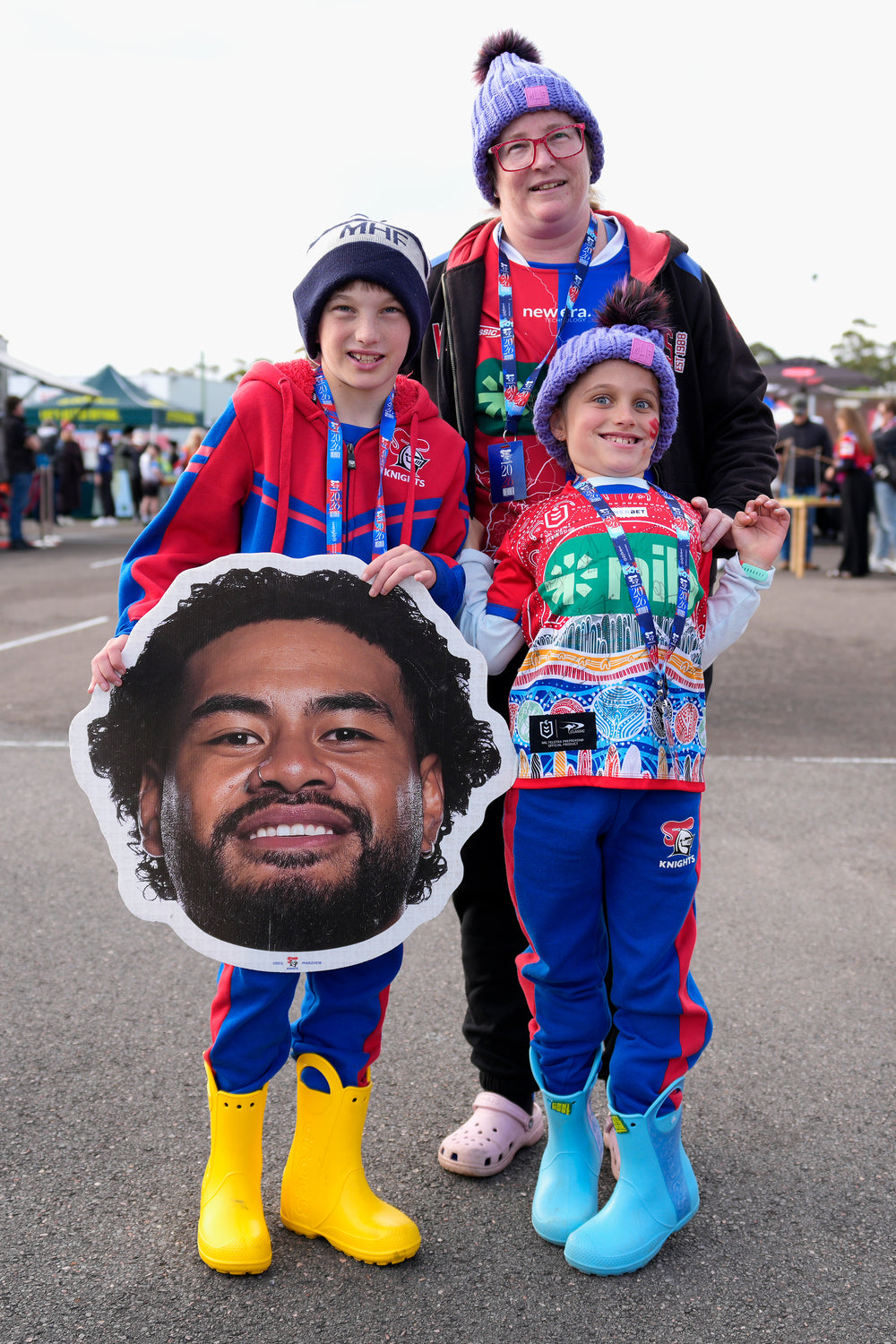 Fans celebrating with Sports Heads